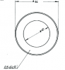 Snijmes, gesloten, 40 x 64 x 0,5 mm