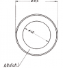 Snijmes, gesloten/HSS, 40 x 61,5 x 0,8 mm