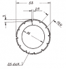 Perforiermesser, gebrochen, 12 Zahne, 35 x 53 x 0,5 mm