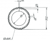 Perforiermesser, gebrochen, 42 Zahne, 35 x 52,5 x 0,5 mm