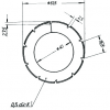 Perforiermesser, gebrochen, 10 Zahne, 40 x 61,5 x 0,5 mm